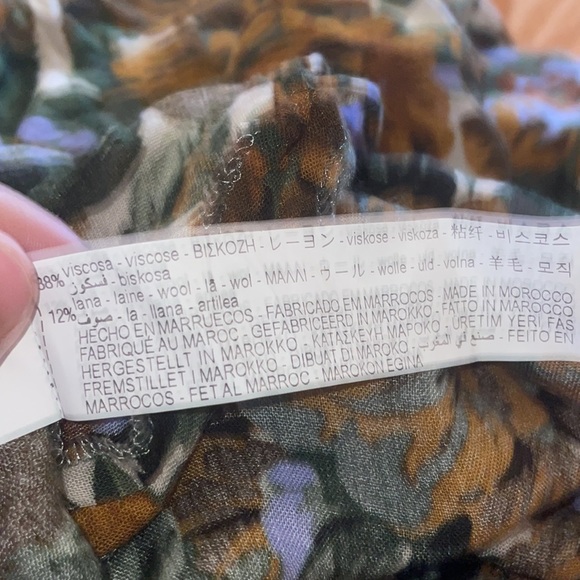 Zara Women’s Oversized Floral Popover Blouse Size XL - Picture 8 of 11